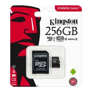 Kingston 256GB Micro SD Card 100MB/s Class 10 With 3 Year Warranty